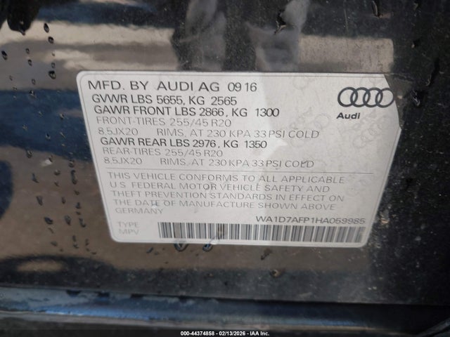 2017 AUDI Q5 WA1D7AFP1HA059985 Photo 8