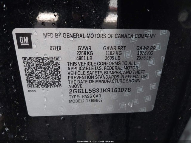 2019 CADILLAC XTS 2G61L5S31K9161078 Photo 8