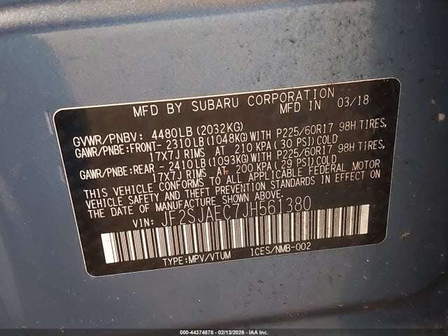 Subaru Forester 2.5i Premium 2018 JF2SJAEC7JH561380 Image 9