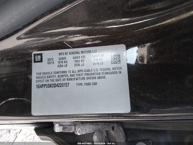 Продажа на аукционе авто 2013 Buick Verano, vin: 1G4PP5SK2D4220157, номер лота: 44374881