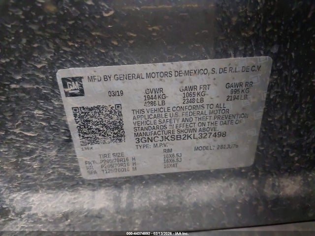 Chevrolet TRAX LS 2019 3GNCJKSB2KL327498 Image 9