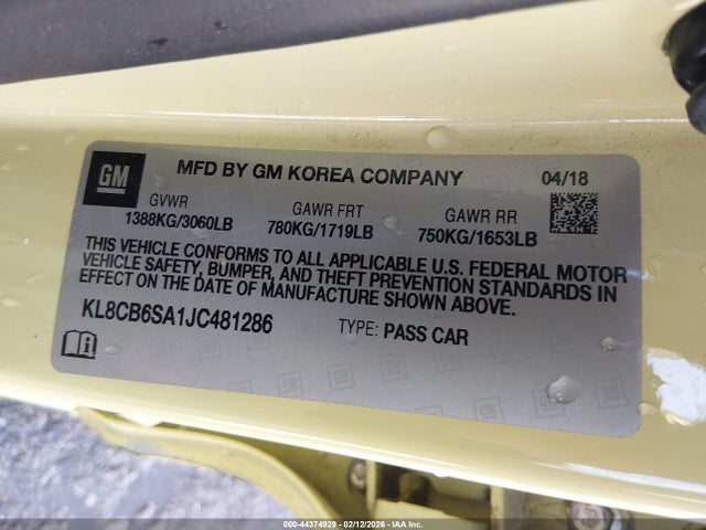 Chevrolet Spark Ls Cvt 2018 KL8CB6SA1JC481286 Image 9
