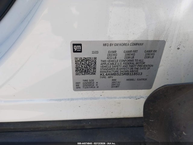 Aukcja sprzedaży 2024 Buick Encore Gx Preferred Fwd, vin: KL4AMBS25RB118513, numer aukcji: 44374945
