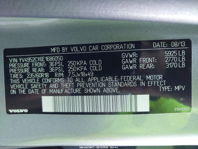 YV4952CY6E1686050 Volvo XC90 3.2