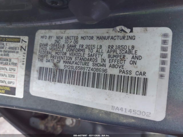 2007 PONTIAC VIBE 5Y2SL65897Z408696 Photo 8