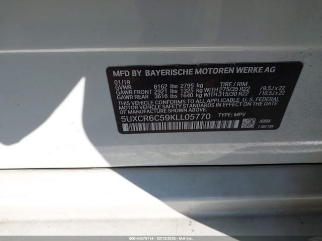 5UXCR6C59KLL05770 BMW X5 Xdrive40i