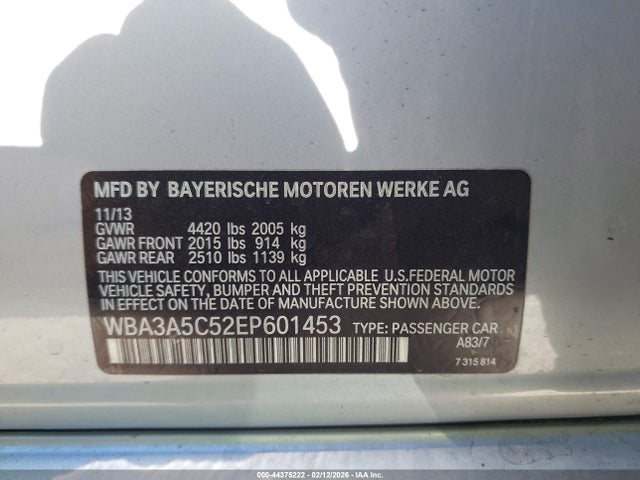 BMW 328I 2014 WBA3A5C52EP601453 Image 9