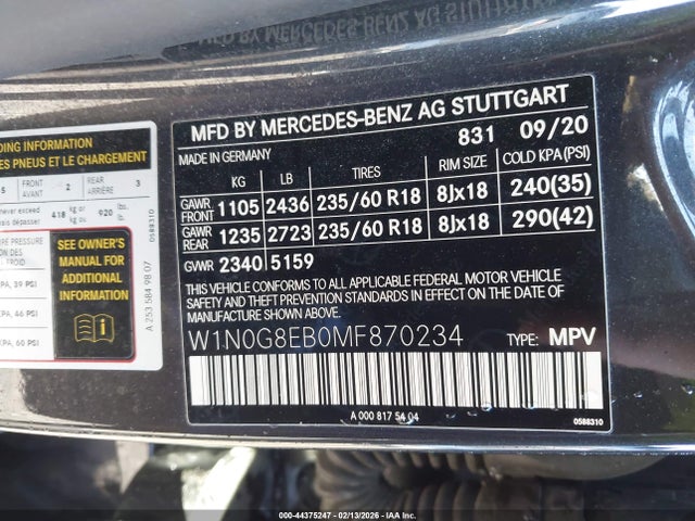 2021 MERCEDES-BENZ GLC 300 W1N0G8EB0MF870234 Photo 8