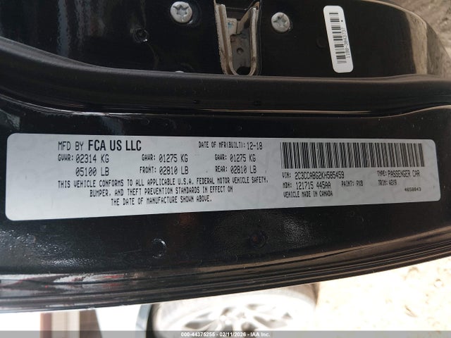 2019 Chrysler 300 300s მანქანა იყიდება აუქციონზე, vin: 2C3CCABG2KH585459, აუქციონის ნომერი: 44375255