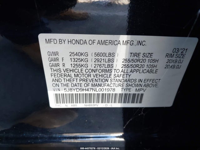 2022 ACURA MDX 5J8YD9H47NL001978 Photo 8