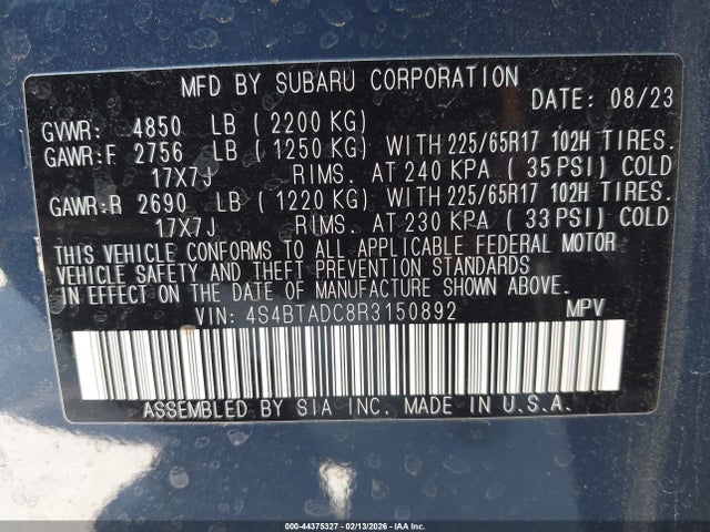 Subaru Outback Premium 2024 4S4BTADC8R3150892 Image 9