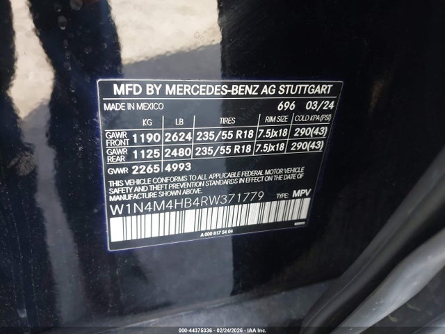2024 MERCEDES-BENZ GLB 250 W1N4M4HB4RW371779 Photo 8