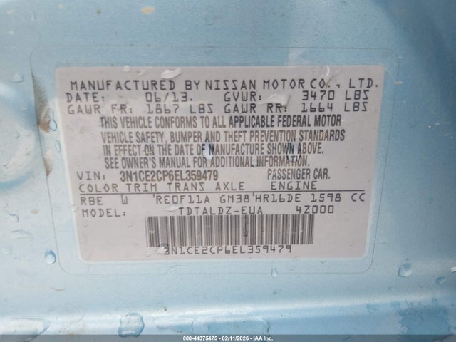 Nissan Versa Note Sv 2014 3N1CE2CP6EL359479 Image 9