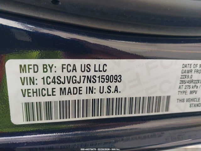 2022 JEEP GRAND WAGONEER 1C4SJVGJ7NS159093 Photo 8