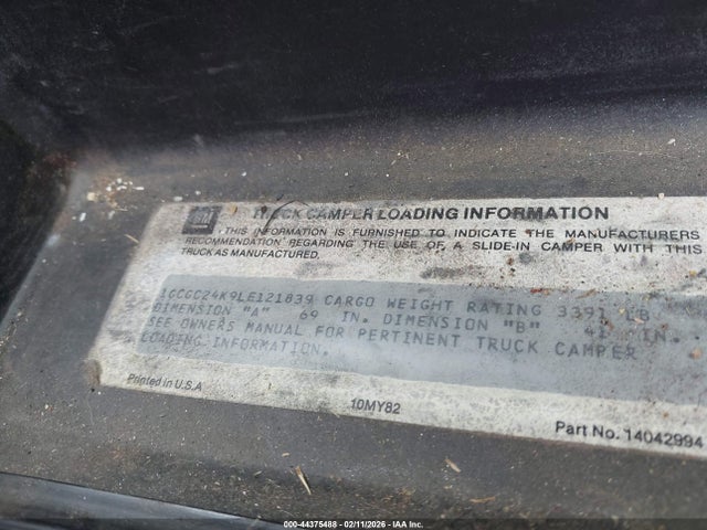 1990 CHEVROLET GMT-400 1GCGC24K9LE121839 Photo 8