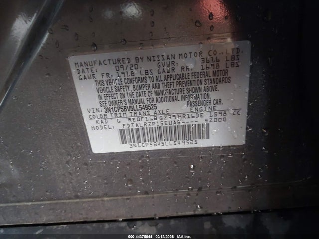 Nissan Kicks S Xtronic Cvt 2020 3N1CP5BV5LL549525 Image 9