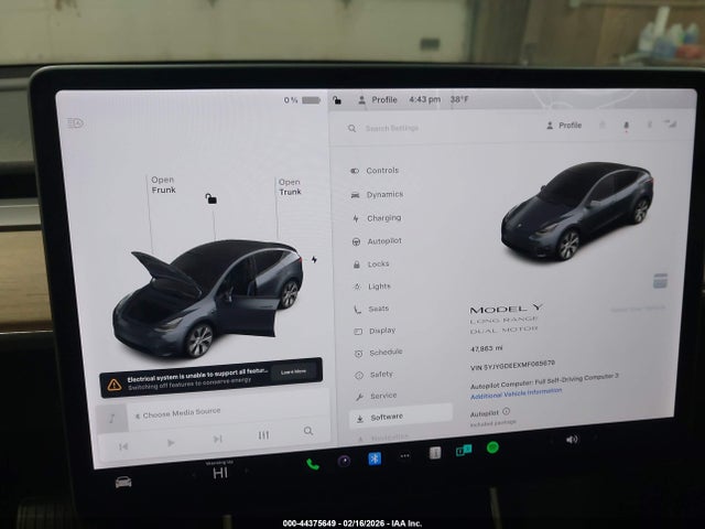 Aukcja sprzedaży 2021 Tesla Model Y Long Range Dual Motor All-wheel Drive, vin: 5YJYGDEEXMF065679, numer aukcji: 44375649