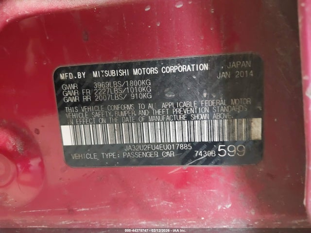 2014 MITSUBISHI LANCER JA32U2FU4EU017885 Photo 8
