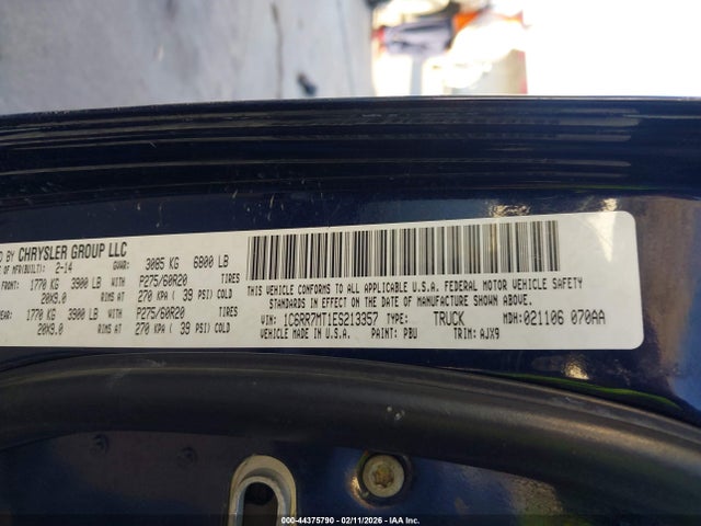 Продаж на аукціоні авто 2014 Ram 1500 Sport, vin: 1C6RR7MT1ES213357, номер лоту: 44375790
