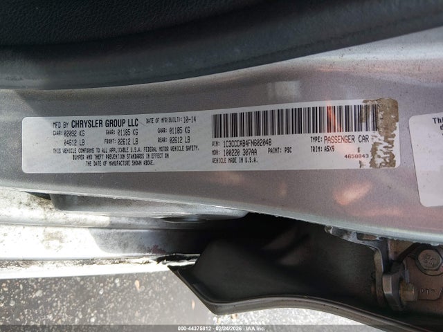 44375812 :رقم المزاد ، 1C3CCCAB4FN602048 vin ، 2015 Chrysler 200 Limited مزاد بيع