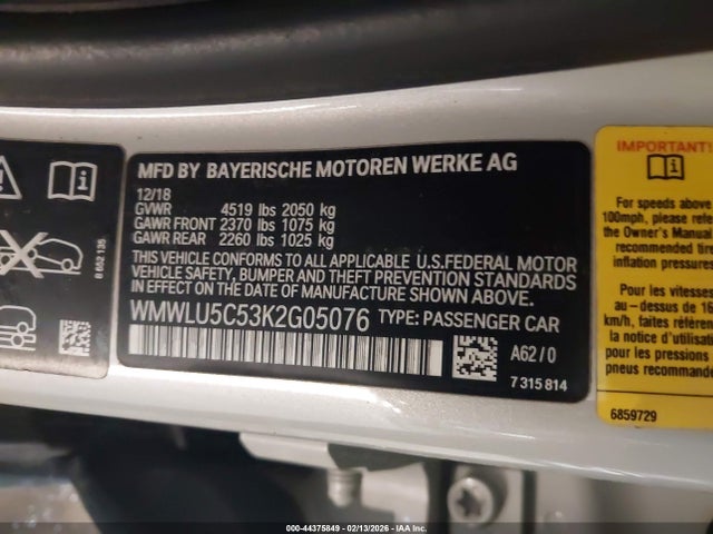2019 MINI CLUBMAN WMWLU5C53K2G05076 Photo 8