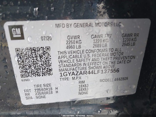 2020 CADILLAC XT4 1GYAZAR44LF137556 Photo 8