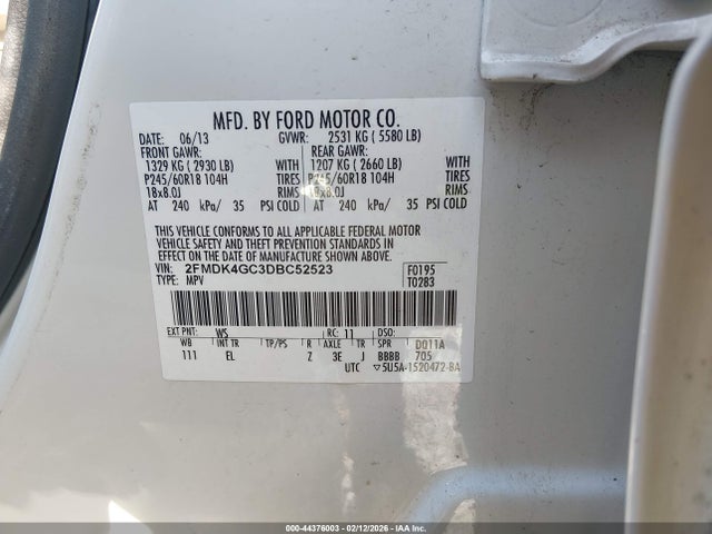 2013 FORD EDGE 2FMDK4GC3DBC52523 Photo 8