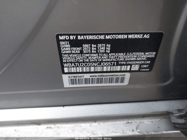 2022 BMW 750 WBA7U2C05NCJ06571 Photo 8