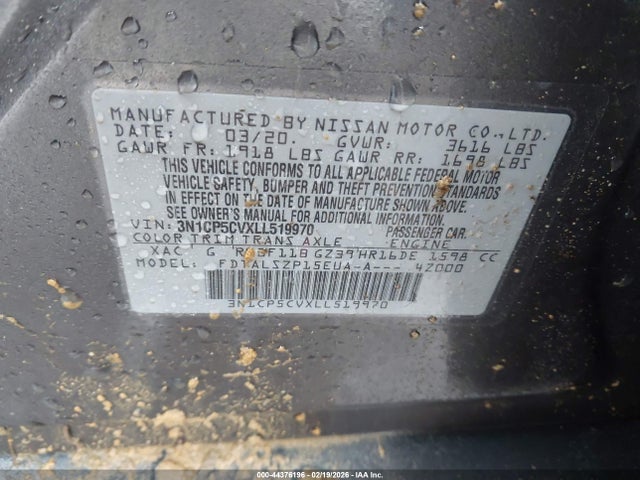 Nissan Kicks Sv Xtronic Cvt 2020 3N1CP5CVXLL519970 Image 9