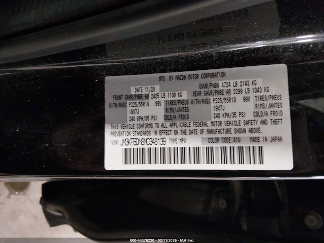 Aukcja sprzedaży 2021 Mazda Cx-5 Grand Touring, vin: JM3KFBDM8M0348139, numer aukcji: 44376220