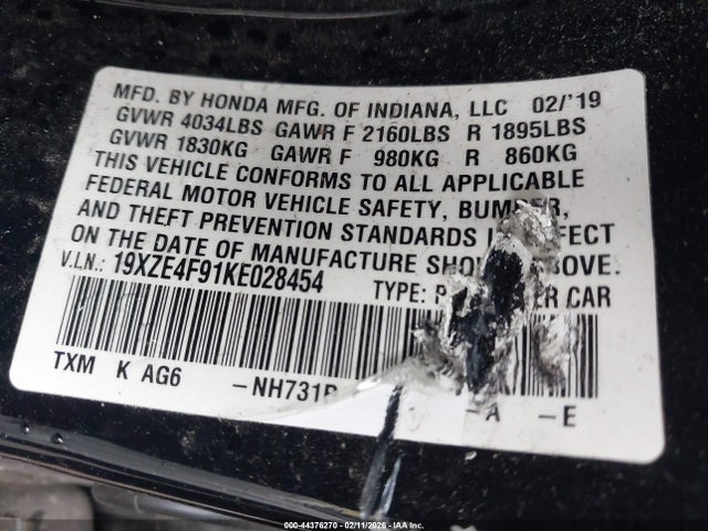 19XZE4F91KE028454 Honda Insight Touring