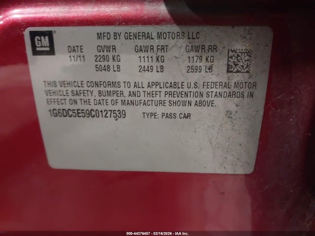 2012 CADILLAC CTS 1G6DC5E59C0127539 Photo 8