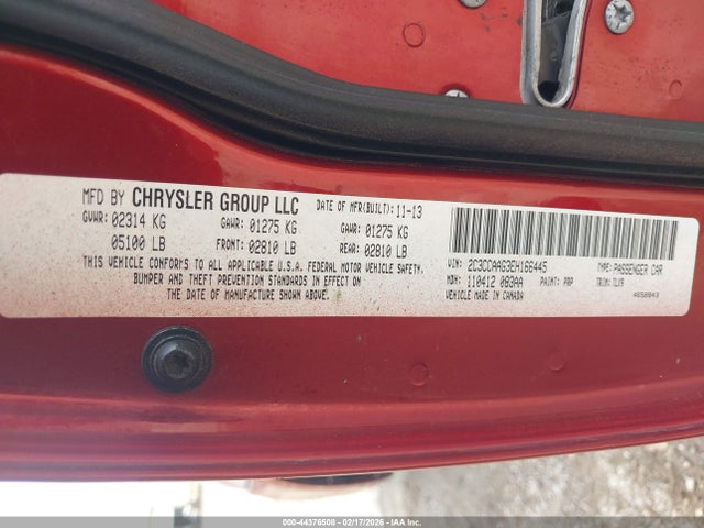 2C3CCAAG3EH166445 Chrysler 300