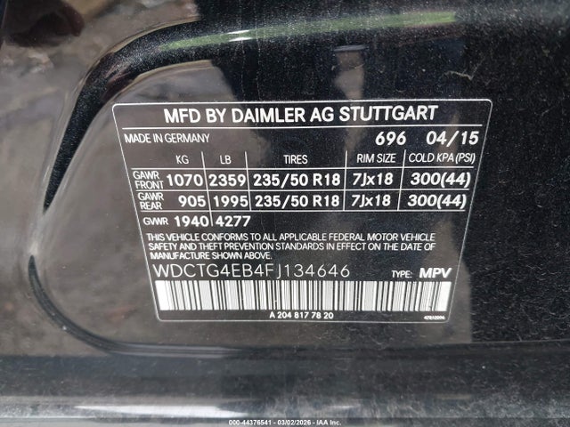 2015 MERCEDES-BENZ GLA 250 WDCTG4EB4FJ134646 Photo 8