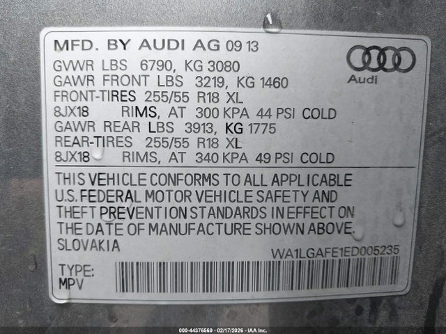 2014 AUDI Q7 WA1LGAFE1ED005235 Photo 8