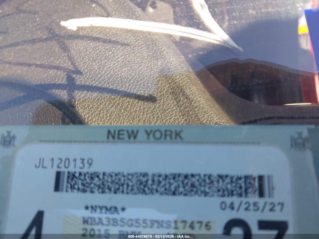 2015 Bmw 328i Xdrive მანქანა იყიდება აუქციონზე, vin: WBA3B5G55FNS17476, აუქციონის ნომერი: 44376578