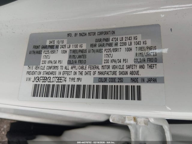 2020 MAZDA CX-5 JM3KFBBM3L0736574 Photo 8