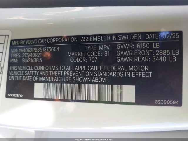 2025 VOLVO XC90 YV4062PB3S1375604 Photo 8