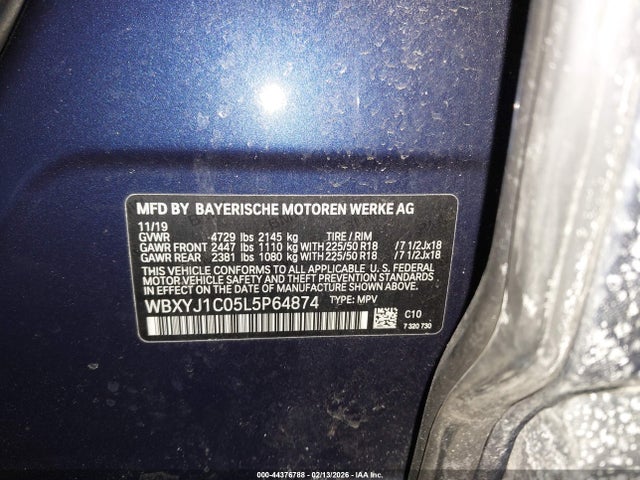 2020 BMW X2 WBXYJ1C05L5P64874 Photo 8