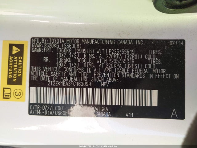 Lexus RX 350 2015 2T2ZK1BA3FC163099 Image 9
