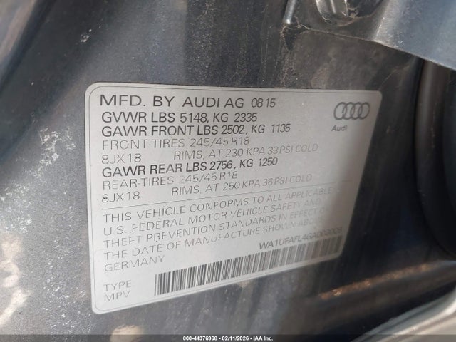 2016 AUDI ALLROAD WA1UFAFL4GA008009 Photo 8