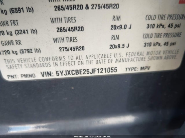 2018 TESLA MODEL X 5YJXCBE25JF121055 Photo 8