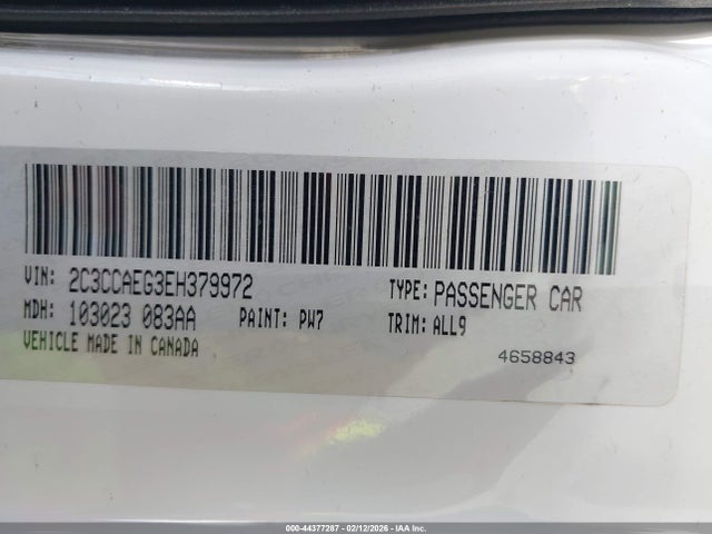 Aukcja sprzedaży 2014 Chrysler 300c, vin: 2C3CCAEG3EH379972, numer aukcji: 44377287