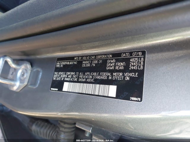 2020 VOLVO S60 7JR102FK8LG037142 Photo 8