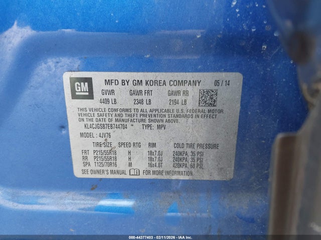 2014 BUICK ENCORE KL4CJGSB7EB744704 Photo 8