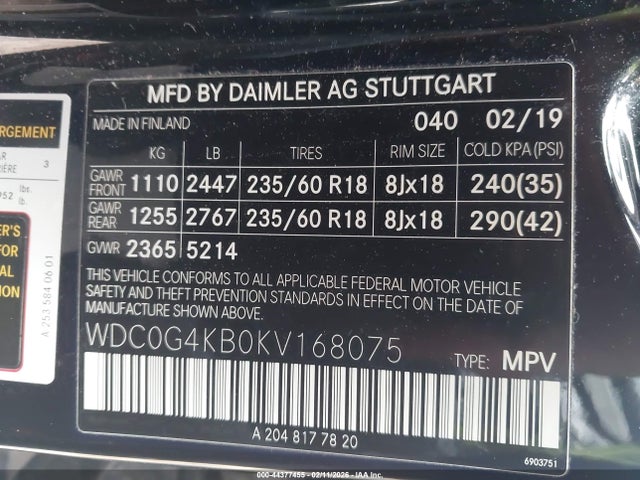 2019 MERCEDES-BENZ GLC 300 WDC0G4KB0KV168075 Photo 8