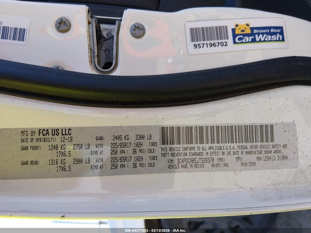 Продаж на аукціоні авто 2018 Dodge Journey Se, vin: 3C4PDCAB5JT526570, номер лоту: 44377483