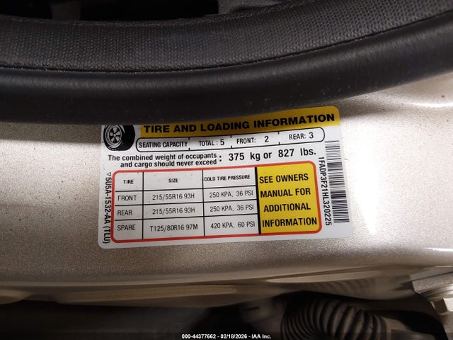 1FADP3F21HL320225 Ford FOCUS SE