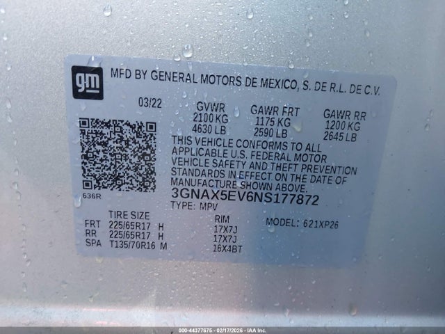 Chevrolet Equinox Awd 1fl 2022 3GNAX5EV6NS177872 Image 9