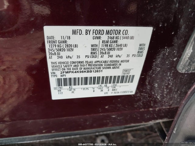 2019 FORD EDGE 2FMPK4K98KBB12831 Photo 8